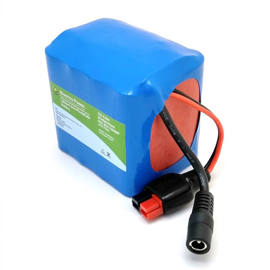 12V 4.5Ah LiFePO4 Battery - Bioenno Power BLF-12045W