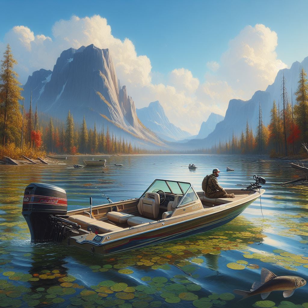  bass boat on mountain lake stranded do to an old lead acid deep cycle marine battery