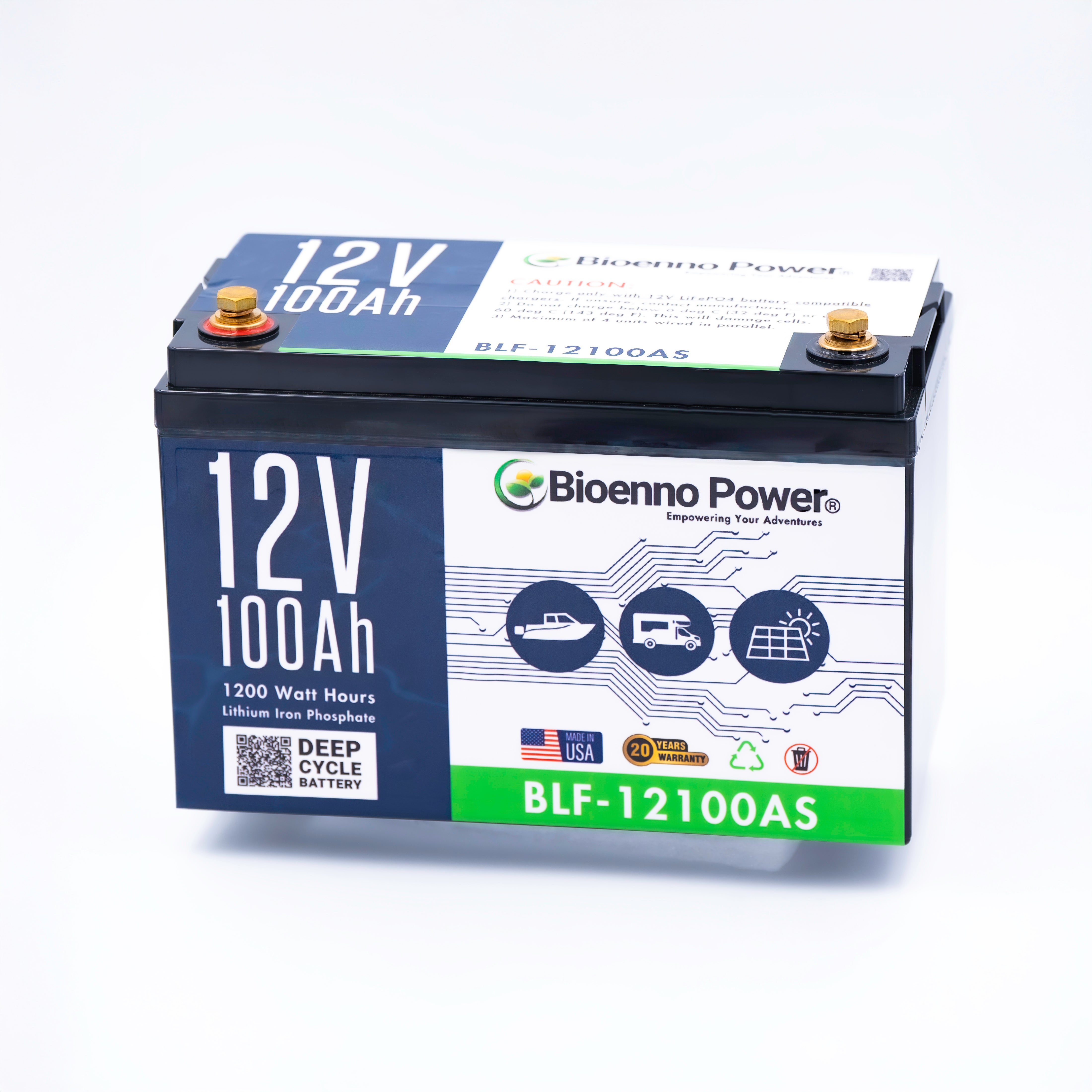 12V, 100Ah LFP Battery (ABS, BLF-12100AS)