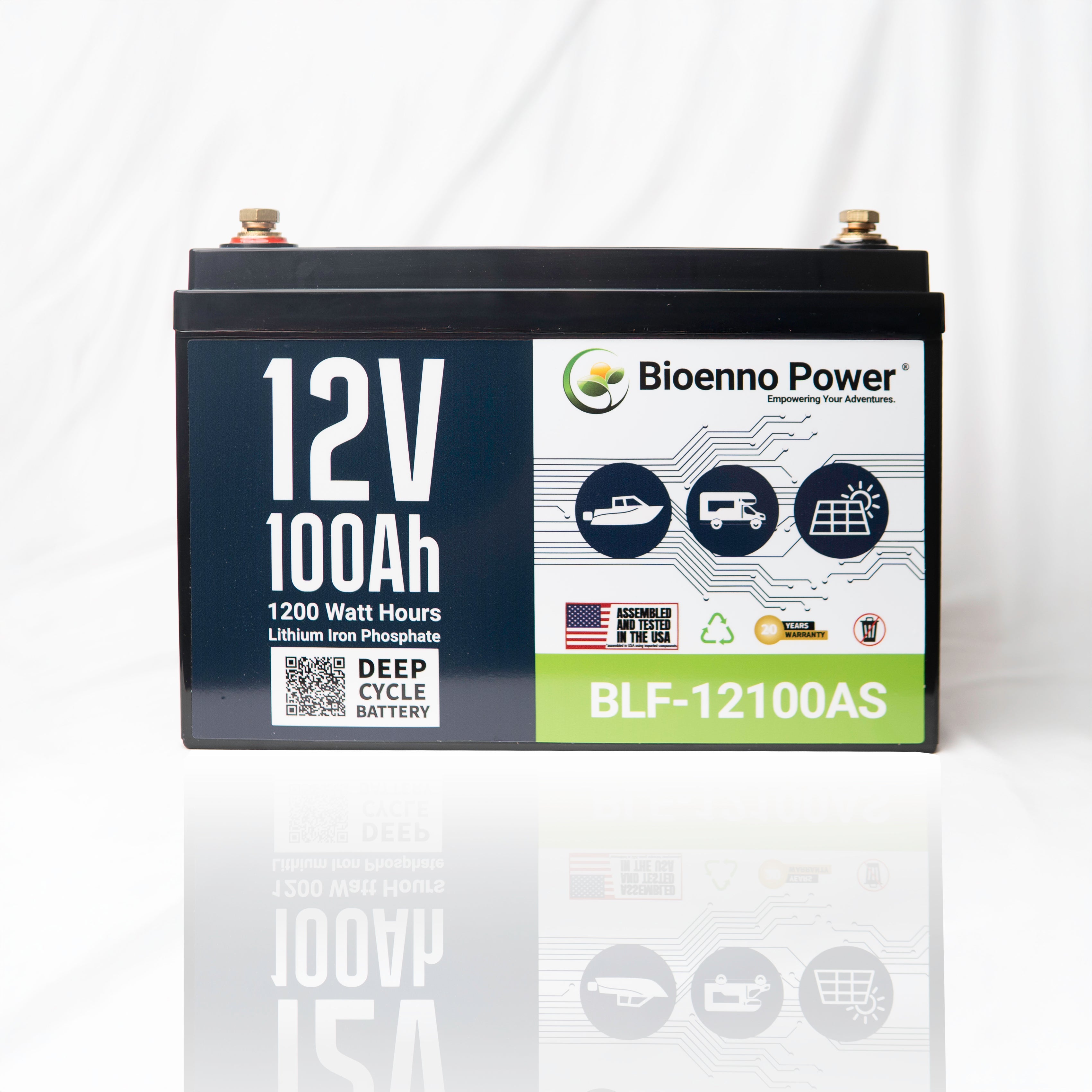 12V, 100Ah LFP Battery (ABS, BLF-12100AS)