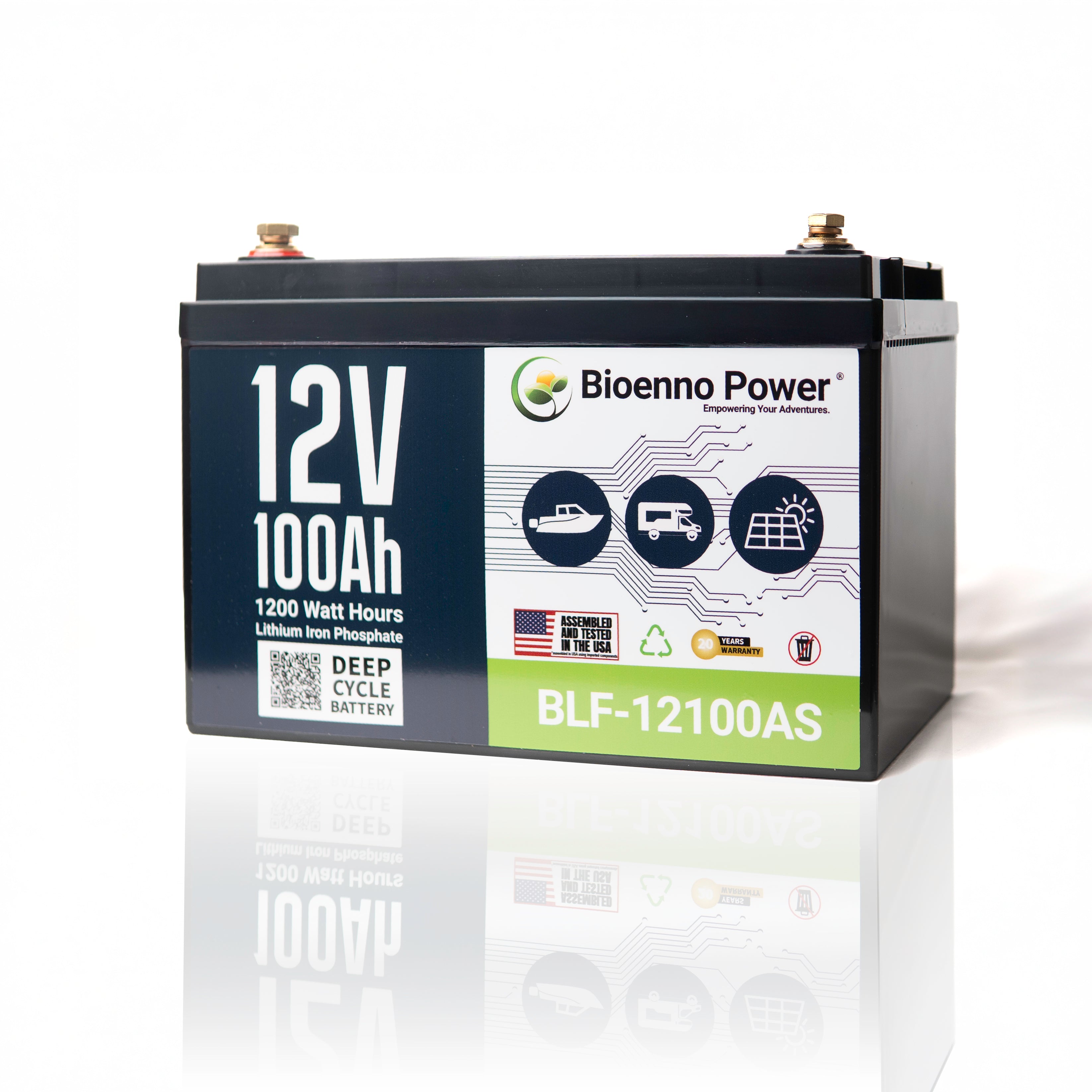 12V, 100Ah LFP Battery (ABS, BLF-12100AS)